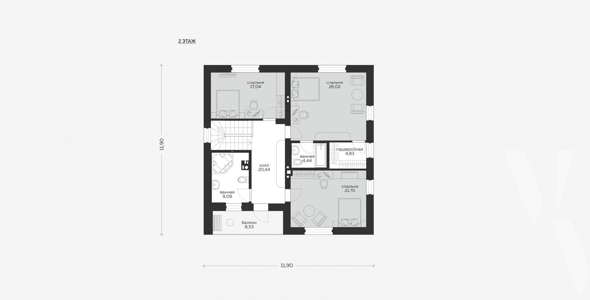 Планировка проекта дома №m-318 m-318_p (2).jpg